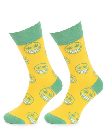 ⁨SKARPETY MARILYN MEN SMILEY (kolor żółty, rozmiar 41-45)⁩ w sklepie Wasserman.eu