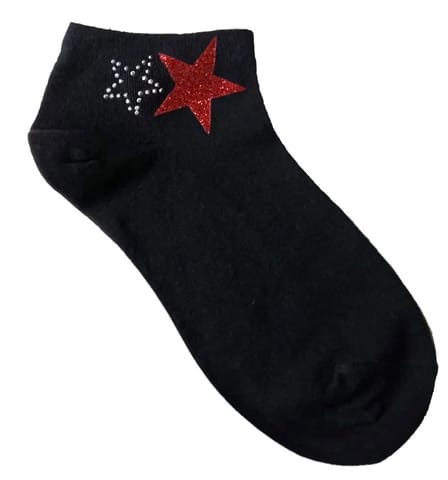 ⁨STOPKI MARILYN DAMSKIE LOVE STARS (kolor black, rozmiar 36-40)⁩ w sklepie Wasserman.eu