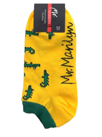 ⁨STOPKI MARILYN MEN CROCODILE (kolor żółty, rozmiar 41-45)⁩ w sklepie Wasserman.eu