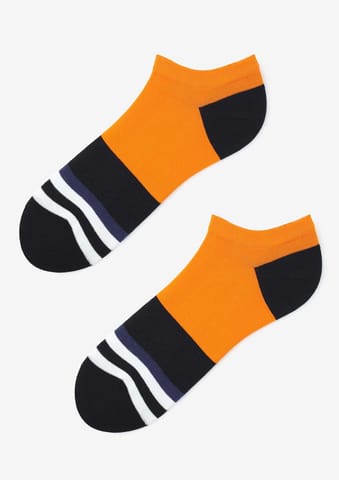 ⁨STOPKI MARILYN MEN STRIPES ORANGE (kolor ORANGE, rozmiar 41-45)⁩ w sklepie Wasserman.eu