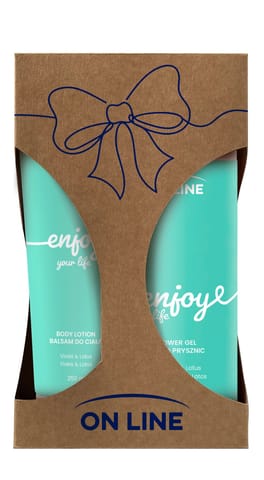 ⁨ON LINE Zestaw prezentowy Enjoy Your Life (Żel pod prysznic 500ml + Balsam do ciała 250ml)⁩ w sklepie Wasserman.eu