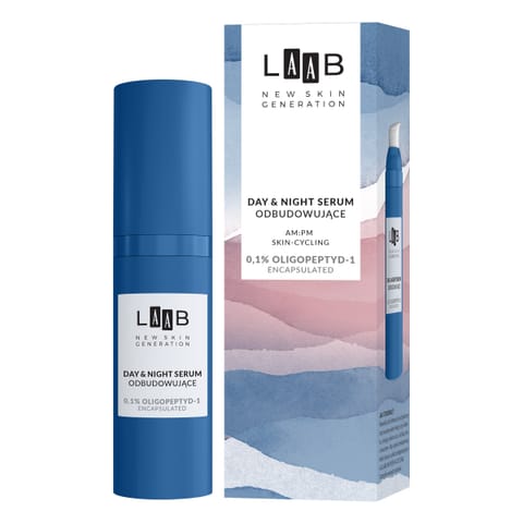 ⁨AA LAAB Day&Night Serum odbudowujące do twarzy - 0,1% oligopeptyd-1 (EGF) encapsulated 30 ml⁩ w sklepie Wasserman.eu