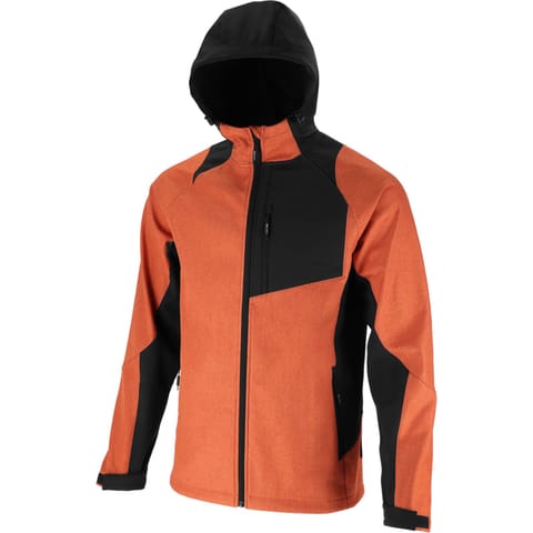 ⁨SOFTSHELL JACKET, HOOD, BRICK RED-BLACK, "S", CE, LAHTI⁩ at Wasserman.eu