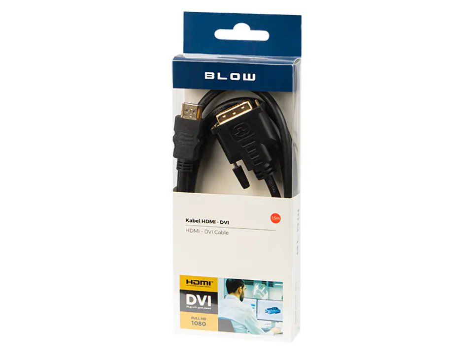 ⁨92-021# Przył.dvi-hdmi 1,5m blister⁩ w sklepie Wasserman.eu