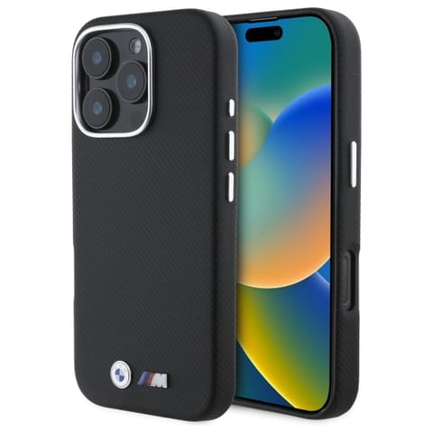 ⁨BMW BMHCP16X23PUFWKEV iPhone 16 Pro Max6.9" czarny/black hardcase M Edition Kevlar wrapped metal⁩ w sklepie Wasserman.eu