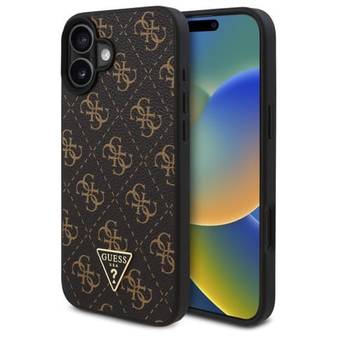 ⁨Guess GUHCP16MPG4GPK iPhone 16 Plus 6.7" czarny/black hardcase New 4G Triangle⁩ w sklepie Wasserman.eu