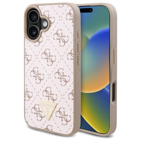 ⁨Guess GUHCP16MPG4GPH iPhone 16 Plus 6.7"  biały/white hardcase New 4G Triangle⁩ w sklepie Wasserman.eu