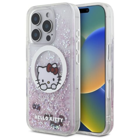 ⁨Hello Kitty HKHMP16XLSWKH iPhone 16 Pro   Max 6.9" biały/white hardcase Liquid Glitter Sweet Kitty Bows MagSafe⁩ w sklepie Wasserman.eu