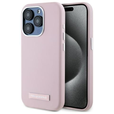 ⁨Karl Lagerfeld KLHMP15XPGMSRPP iPhone 15  Pro Max 6.7" różowy/pink hardcase FW Metal Plate MagSafe⁩ w sklepie Wasserman.eu