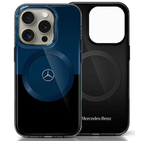 ⁨Mercedes MEHMP16X23HBIKV iPhone 16 Pro    Max 6.9" czarny niebieski/black blue hardcase MB Double Layer BiColor MagSafe⁩ w sklepie Wasserman.eu