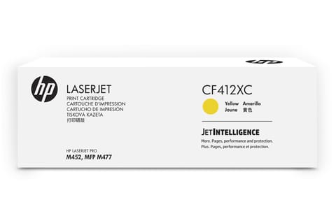 ⁨Toner HP 410X (CF412XC) żółty 5000str korporacyjny M452/M470/M477⁩ w sklepie Wasserman.eu