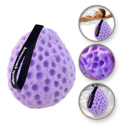⁨Gąbka Plaster miodu do mycia ciała na mokro 10 cm delikatny peeling GB03FIO⁩ w sklepie Wasserman.eu