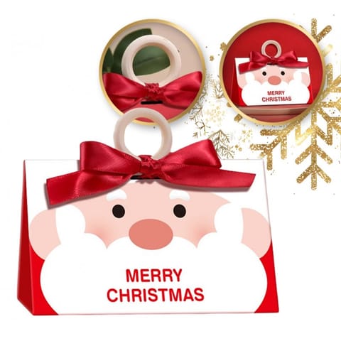 ⁨Pudełko PREZENTOWE ozdobne czerwone, MERRY CHRISTMAS z kokardą 17x10x8,5 cm OPO36⁩ w sklepie Wasserman.eu