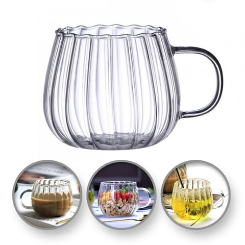 Filiżanka z falowanymi ściankami Ryflowana z uchem 400 ml 1szt SZK52 w sklepie Wasserman.eu