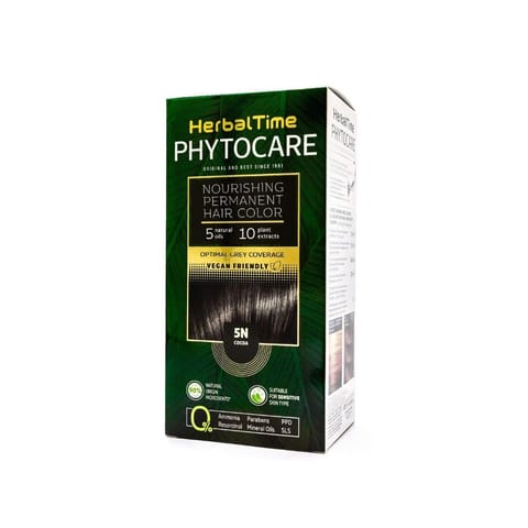 ⁨HERBAL TIME Phytocare Farba do włosów naturalna 5N Cacoa⁩ w sklepie Wasserman.eu