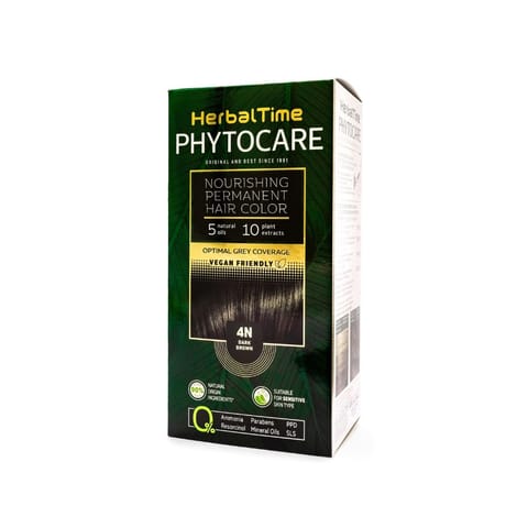 ⁨HERBAL TIME Phytocare Farba do włosów naturalna 4N Dark Brown⁩ w sklepie Wasserman.eu