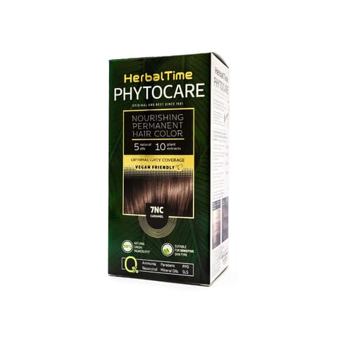 ⁨HERBAL TIME Phytocare Farba do włosów naturalna 7NC Caramel⁩ w sklepie Wasserman.eu