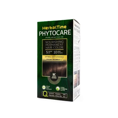 ⁨HERBAL TIME Phytocare Farba do włosów naturalna 5C Golden Chestnut⁩ w sklepie Wasserman.eu