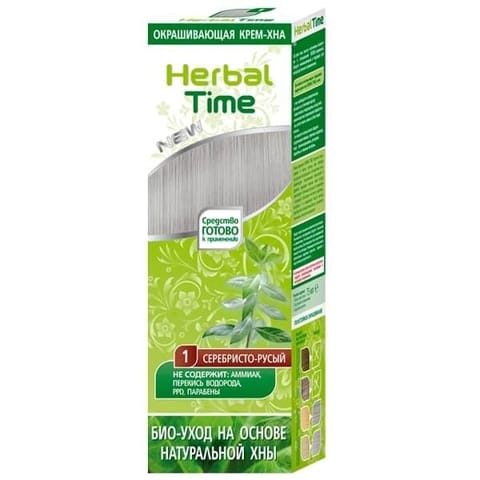 ⁨HERBAL TIME Henna do włosów naturalna 1 Srebrny Blond⁩ w sklepie Wasserman.eu