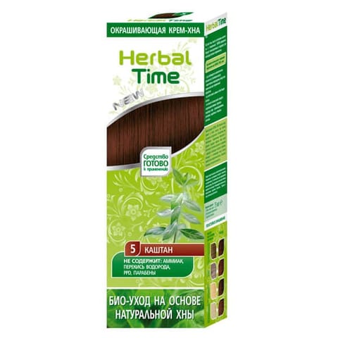 ⁨HERBAL TIME Henna do włosów naturalna 5 Kasztan⁩ w sklepie Wasserman.eu