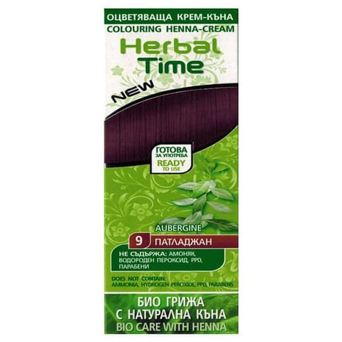 ⁨HERBAL TIME Henna do włosów naturalna 9 Bakłażan⁩ w sklepie Wasserman.eu