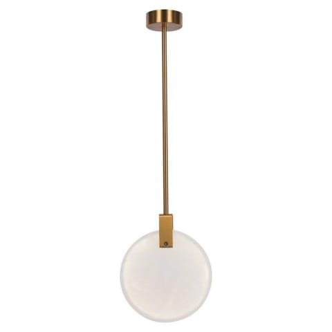 ⁨Pendant lamp MARBLE LED marble gold 24 cm (Color: brushed brass)⁩ at Wasserman.eu