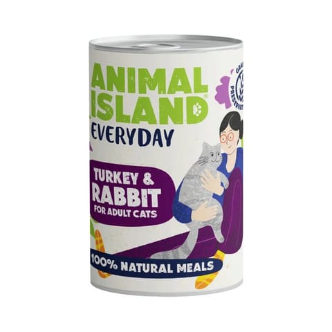 ⁨ANIMAL ISLAND Everyday Turkey and rabbit - wet cat food - 400g⁩ at Wasserman.eu