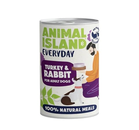 ⁨ANIMAL ISLAND Everyday Turkey and rabbit - wet dog food - 400g⁩ at Wasserman.eu