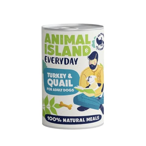 ⁨ANIMAL ISLAND Everyday Turkey and quail - wet dog food - 400g⁩ at Wasserman.eu