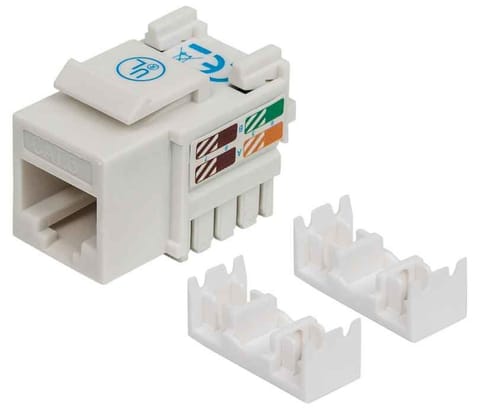 ⁨Intellinet Keystone Jack, Cat6, UTP, Punch-down, White⁩ at Wasserman.eu