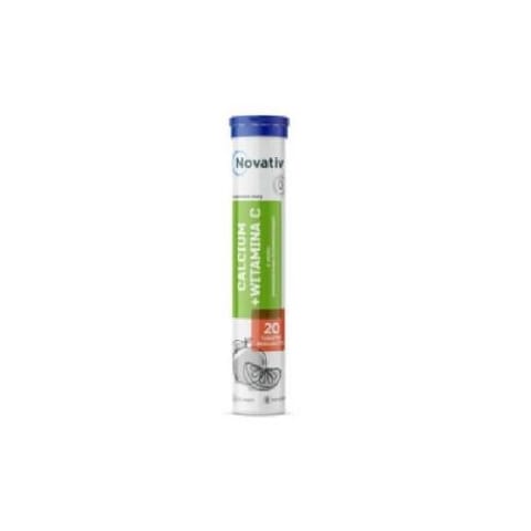 ⁨novativ Calcium + Vitamin C 20 effervescent tablets⁩ at Wasserman.eu