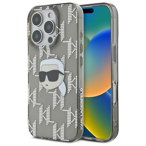 ⁨Karl Lagerfeld KLHCP16LHKLPKHK iPhone 16 Pro 6.3" czarny/black hardcase IML Karl Head Electroplated⁩ w sklepie Wasserman.eu