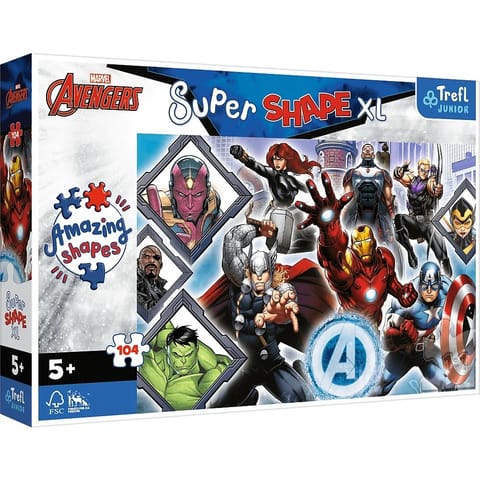 ⁨Puzzle 104 elements XL Super Shape Your favorite Avengers⁩ at Wasserman.eu