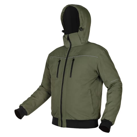 ⁨Kurtka ocieplana z kapturem OUTDOOR, zielona, rozmiar L⁩ w sklepie Wasserman.eu