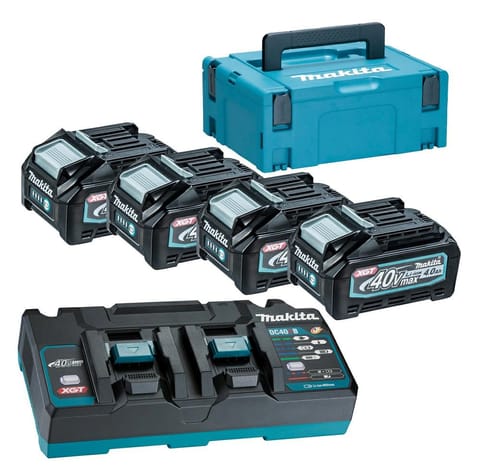 ⁨MAKITA POWER SUPPLY KIT 40V 4x4.0Ah XGT (BL4040x4+DC40RB) (UN3480)⁩ at Wasserman.eu