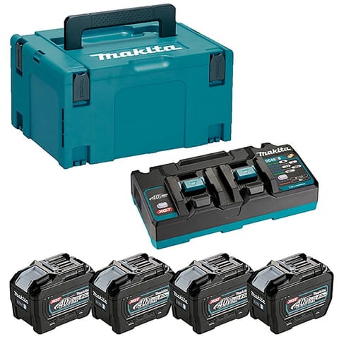 ⁨MAKITA POWER SUPPLY KIT 40V 4x8.0Ah XGT (BL4080Fx4+DC40RB) (UN3480)⁩ at Wasserman.eu