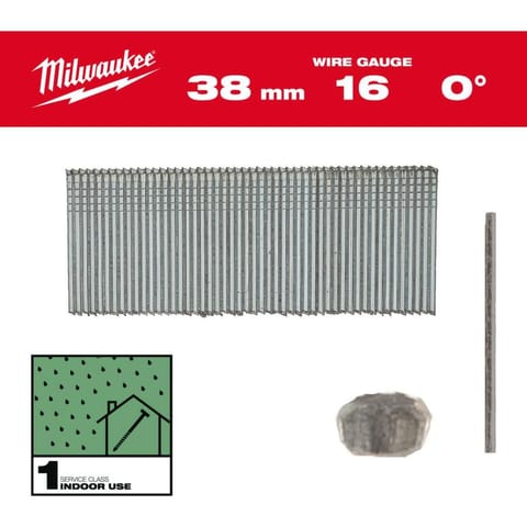 ⁨MILWAUKEE SZTYFTY 16G/38mm/0° DO M18 FN16GS /2500szt.⁩ w sklepie Wasserman.eu