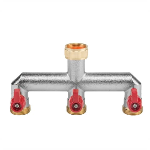 ⁨3-WAY GZ 3/4" BRASS MANIFOLD⁩ at Wasserman.eu