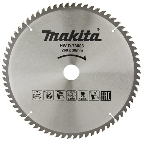 ⁨MAKITA PIŁA TARCZOWA  260x30x 70z ECONOM DO ALUMINIUM⁩ w sklepie Wasserman.eu