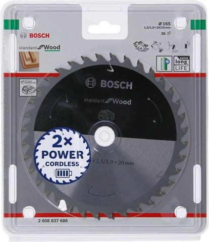 ⁨BOSCH PIŁA STANDARD WOOD ACCU 165x20x36z⁩ w sklepie Wasserman.eu