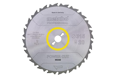 ⁨METABO CIRCULAR SAW BLADE HW/CT 315x30x20z POWER CUT WOOD PROFESSIONAL⁩ at Wasserman.eu