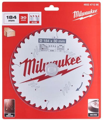 ⁨MILWAUKEE PIŁA TARCZOWA 184x30x2,1x40z DREWNO - SZYBKIE CIĘCIE CSB P W⁩ w sklepie Wasserman.eu