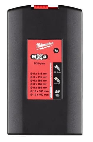 ⁨MILWAUKEE WIERTŁO SDS PLUS MX4 KPL. 7szt⁩ w sklepie Wasserman.eu