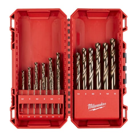 ⁨MILWAUKEE METAL HSS CO DRILL BIT KPL 19pcs. /1-10mm/.⁩ at Wasserman.eu