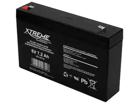 ⁨Akumulator żelowy  6V  7.2Ah XTREME⁩ w sklepie Wasserman.eu
