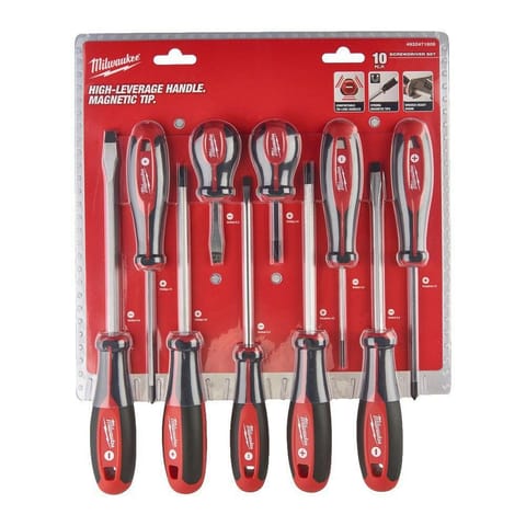 ⁨MILWAUKEE SCREWDRIVER SET 10pcs. (PH&PZ&SL)⁩ at Wasserman.eu