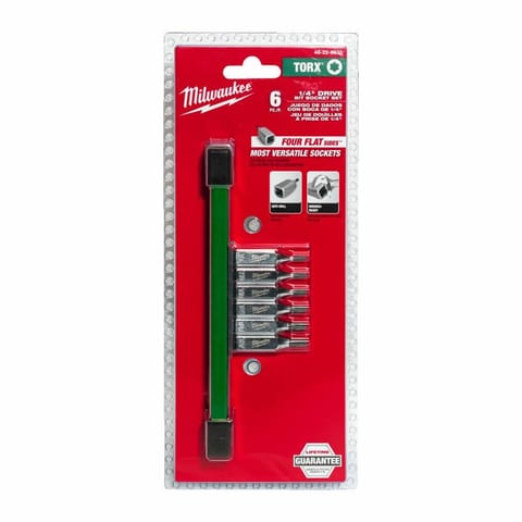 ⁨MILWAUKEE ZESTAW NASADEK TRZPIENIOWYCH  6 szt. 1/4 TORX⁩ w sklepie Wasserman.eu