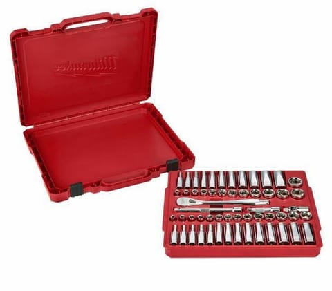 ⁨MILWAUKEE SOCKET SET 56 pcs. 3/8 RATCHET - METRIC AND INCH⁩ at Wasserman.eu