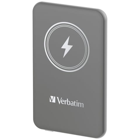 ⁨Verbatim Charge 'n' Go Magnetic Wireless Power Bank 5000mAh Grey⁩ at Wasserman.eu