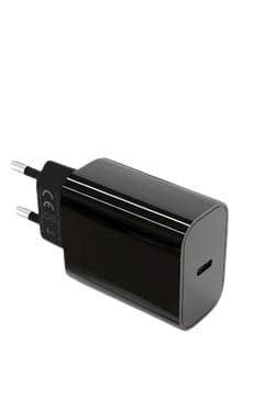 ⁨USB C 20W wall charger Power Delivery black⁩ at Wasserman.eu